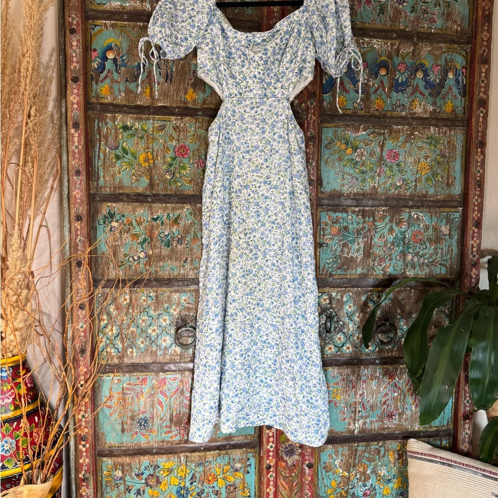 Ever New Floral Blue Dress
